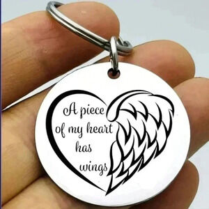 A piece of my heart has wings Hot Love angel Keychain